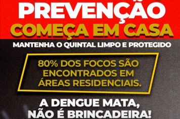 Concentre-se na prevenção, elimine a dengue! 