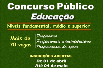 CONCURSO PÚBLICO DA EDUCAÇÃO