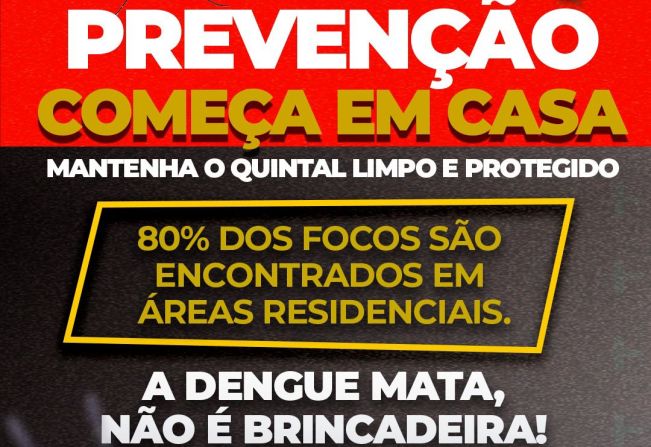 Concentre-se na prevenção, elimine a dengue! 
